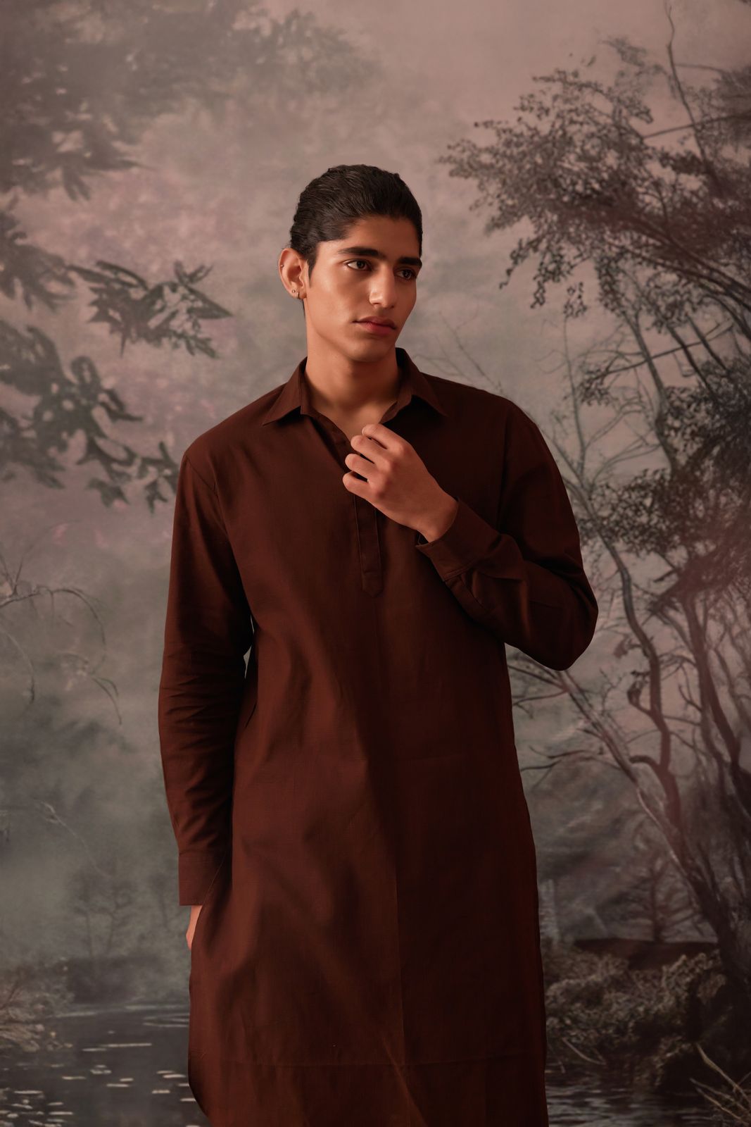 Brown Pathani suit