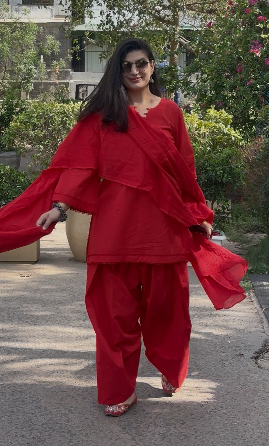 Red Farsi Salwar Kurta set