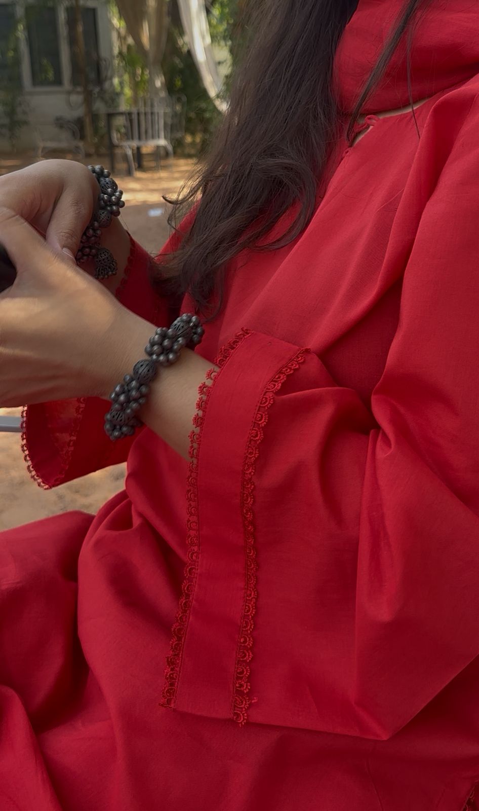 Red Farsi Salwar Kurta set